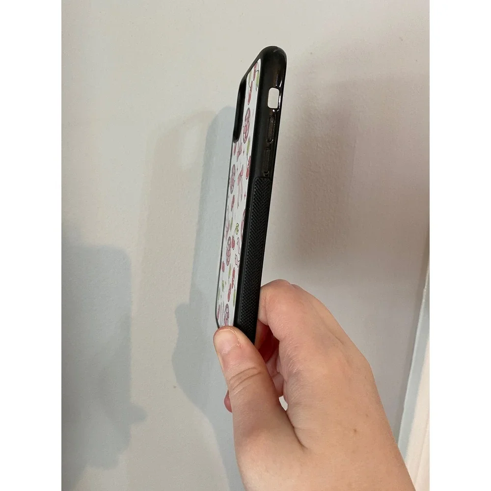 Phone Case iPhone 11 White Pink Red Disco‎ Ball Cherry Bow Aesthetic